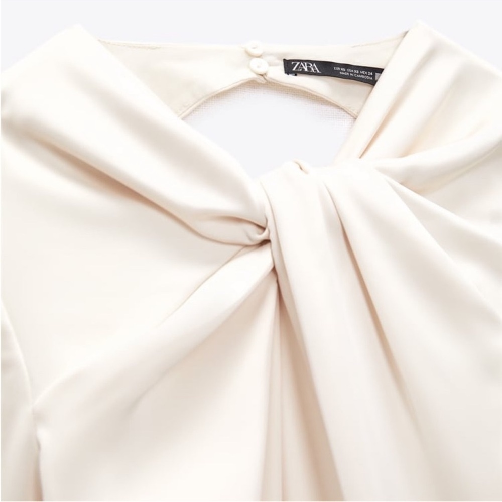 Zara Open Back Satin Effect Dress - Picture 15 of 15